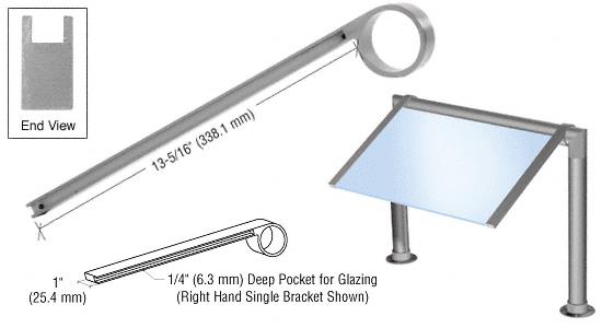CRL Brushed Nickel Left Hand Single Faced Sneeze Guard Bracket