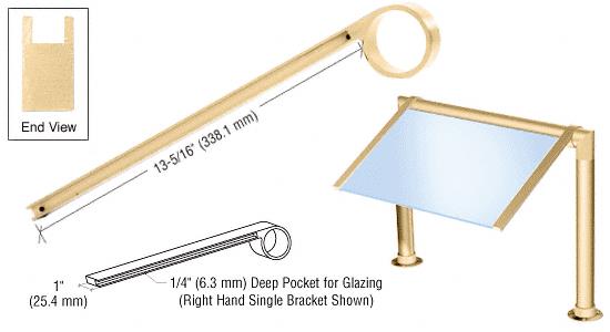 CRL Brass Left Hand Single Faced Sneeze Guard Bracket