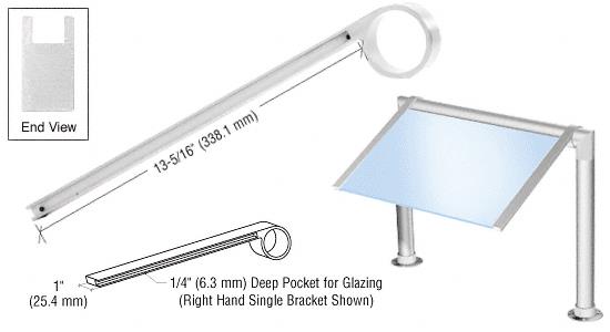 CRL Chrome Left Hand Single Faced Sneeze Guard Bracket