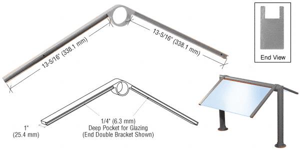 CRL Brushed Nickel 2" Double Faced Sneeze Guard Bracket