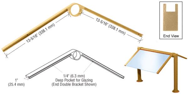 CRL Brass 2" Double Faced Sneeze Guard Bracket