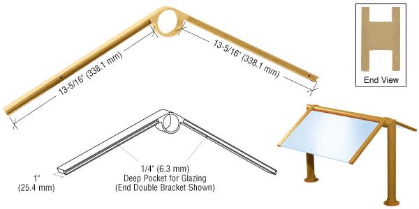 CRL Brass 2" Double Faced Sneeze Guard Bracket