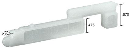 CRL Left Hand Slide Bolt - .235" Width; .670" Height - Package