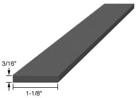 CRL 3/16" x 1-1/8" x 4" EPDM Rubber Setting Blocks - 100 Pack
