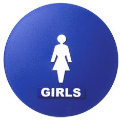 CRL Girls Decal for Restroom Doors - Manufactured Upon Request - Up To 2 Weeks Lead Time
