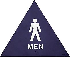 CRL Men's Restroom Sign - 12" Triangle