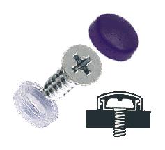 CRL Black Flat Small Snap Cap Screw Covers -  Package of 100