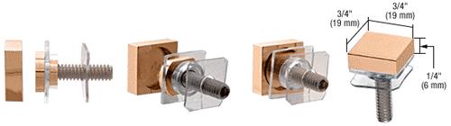 CRL Brass 3/4" Square Standoff Cap