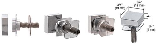 CRL Chrome 3/4" Square Standoff Cap