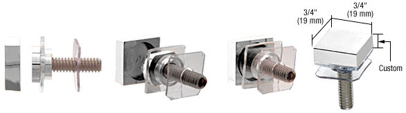 CRL Custom Polished Stainless 3/4" Square Standoff Cap