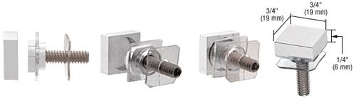 CRL Satin Chrome 3/4" Square Standoff Cap