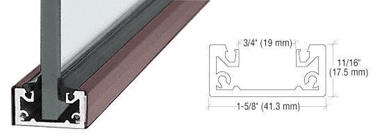CRL 240" Dark Bronze Anodized Shallow "U" Channel