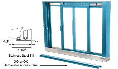 CRL Kynar Painted Self Closing Deluxe Sliding Service Windows With Stainless Steel Sill