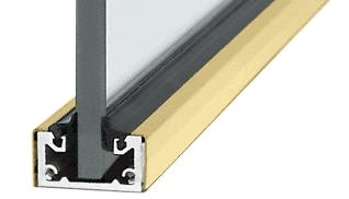 CRL Custom Length Polished Brass Shallow "U" Channel
