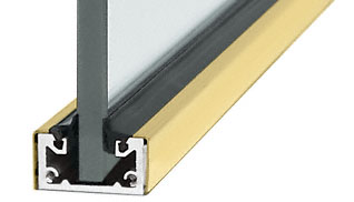 CRL Custom Length Satin Brass Shallow "U" Channel