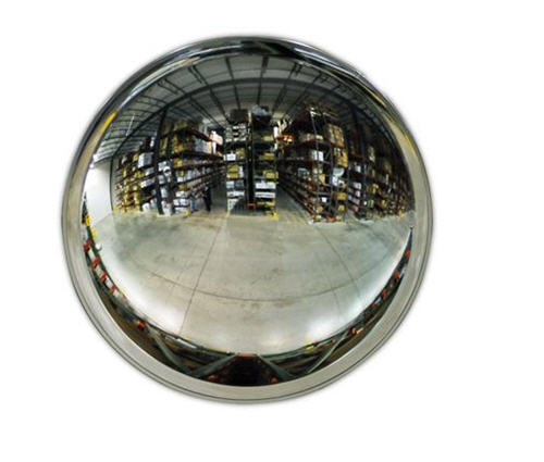 16" Acrylic DomeVex Wide View Convex Mirror Outdoor with Plastic Back and Single Telescoping Bracket