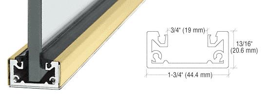 CRL Polished Brass 120" Shallow "U" Channel - 10 Ft Long