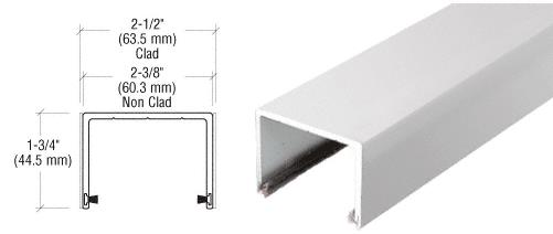 CRL Satin Anodized Sliding Door Top Rolling Track - 10 Ft. Long