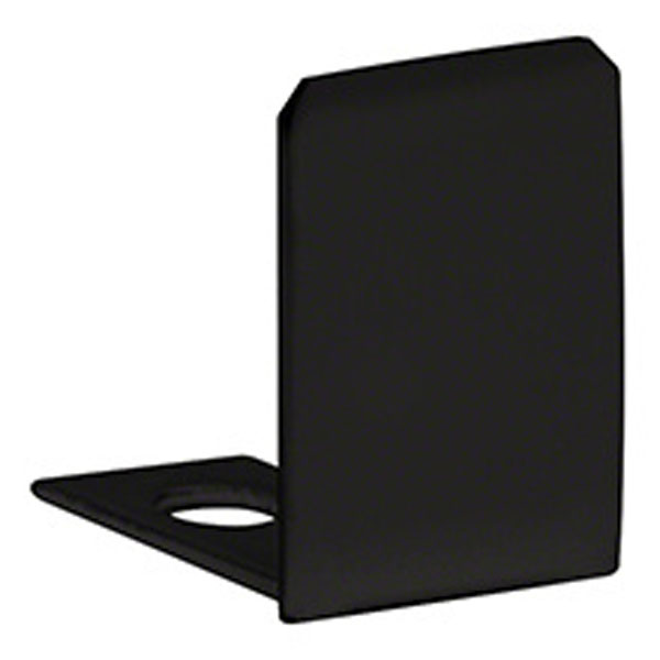 CRL Matte Black End Cap for 1/2" Deep U-Channel - 10 Pack