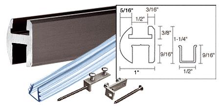 CRL Oil Rubbed Bronze Deluxe Shower Door Header Kit - 95 in long