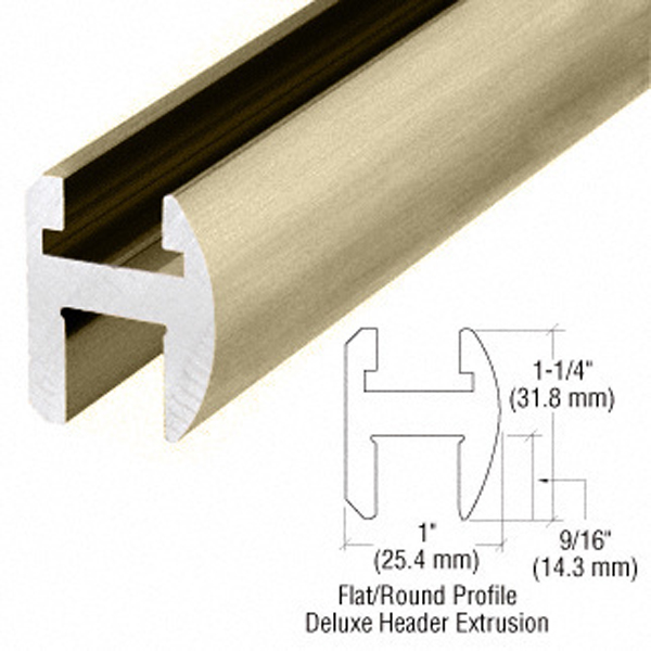 CRL Brushed Bronze 95" Deluxe Shower Door Header Kit