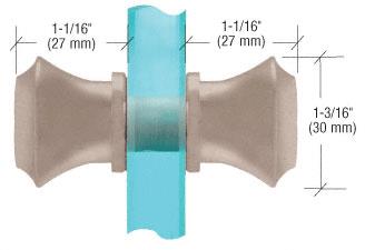 CRL Brushed Nickel Flair Style Back-to-Back Knob