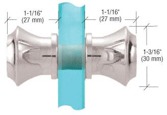 CRL Polished Chrome Flair Style Back-to-Back Knob