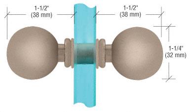 CRL Brushed Nickel Style Back-to-Back Knob