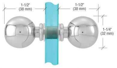 CRL Polished Chrome Ball Style Back-to-Back Knob