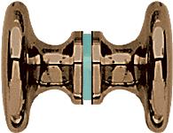 CRL Oil Rub Bronze Traditional Style Back-to-Back Shower Door Knobs