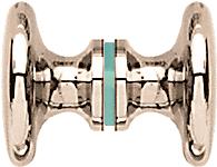 CRL Polished Brass Traditional Style Back-to-Back Shower Door Knobs