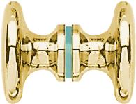 CRL Satin Brass Traditional Style Back-to-Back Shower Door Knobs