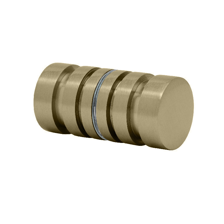 CRL Contemporary Style Brushed Bronze Back-to-Back Shower Door Knob