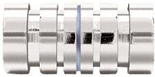 CRL Contemporary Style Polished Nickel Finish Back-to-Back Shower Door Knob