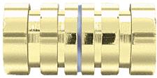 CRL Contemporary Style Satin Brass Finish Back-to-Back Shower Door Knob