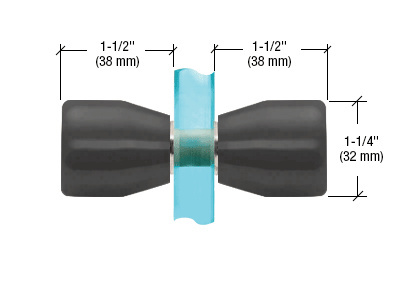 CRL Matte Black Back-to-Back Bow-Tie Style Knob