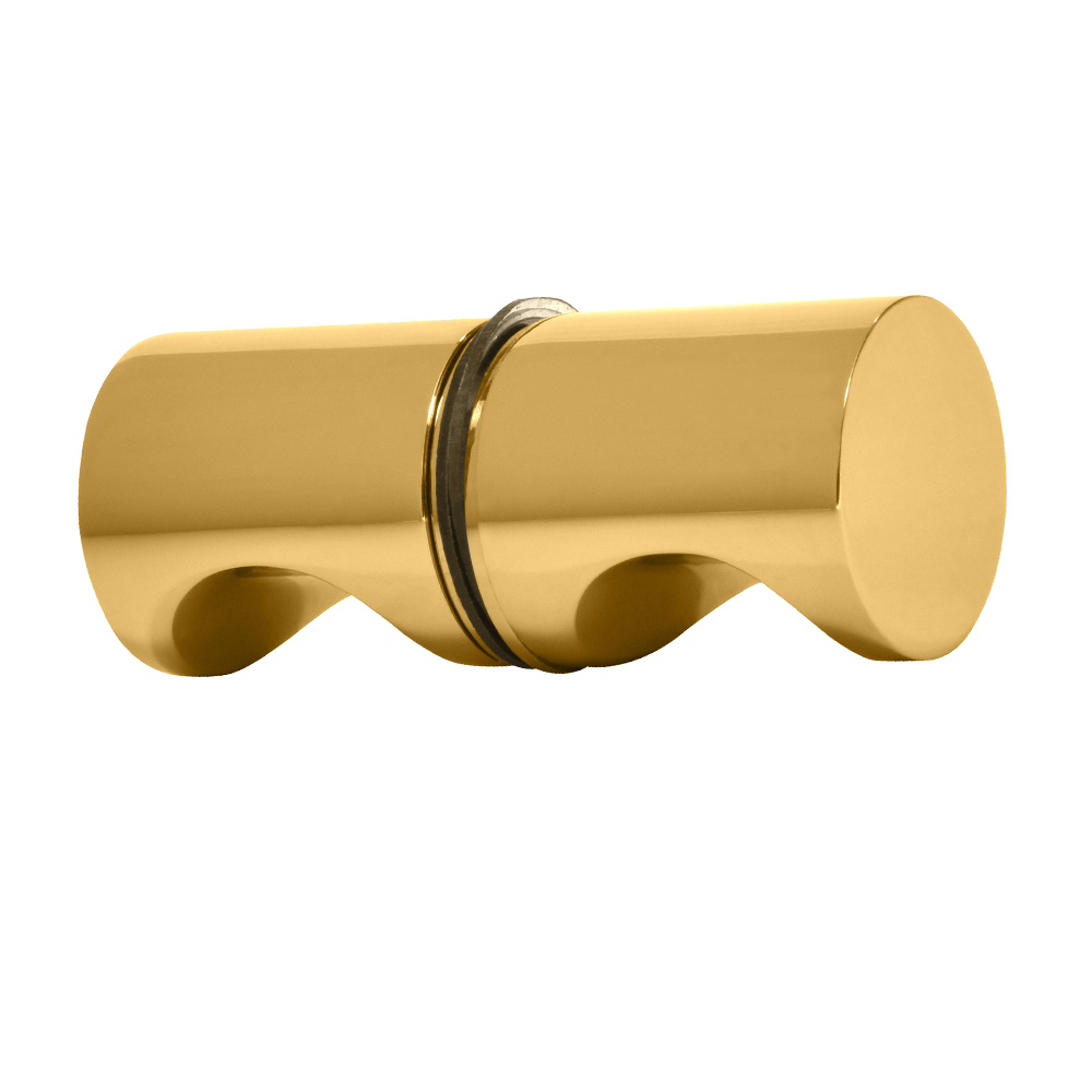 CRL Polished Brass Back-to-Back E-Z Grip Style Knob