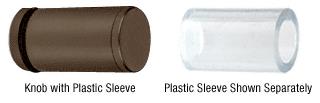 CRL Cylinder Style Oil Rubbed Bronze Finish Single-Sided Shower Door Knob With Plastic Sleeve