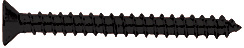 CRL Matte Black #10 x 2" Wall Mounting Flat Head Phillips Sheet Metal Screw - Package