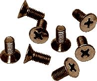 CRL Brushed Bronze Phillips 6 mm x 12 mm Cover Plate Flat Head Screws - Package