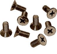CRL Brushed Bronze Phillips 6 mm x 15 mm Cover Plate Flat Head Screws - Package