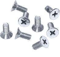 CRL Polished Chrome Phillips 6 mm x 15 mm Cover Plate Flat Head Screws - Package