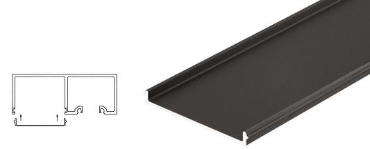 CRL Black Anodized Snap-In Filler Strip for Sliding Door Pocket - 10 Ft. Long