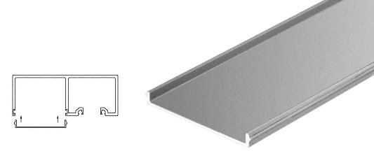 CRL Brushed Stainless Snap-In Filler Strip for Sliding Door Pocket - 10 Ft. Long