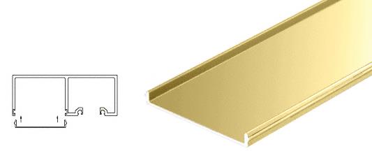 CRL Polished Brass Snap-In Filler Strip for Sliding Door Pocket - 10 Ft. Long