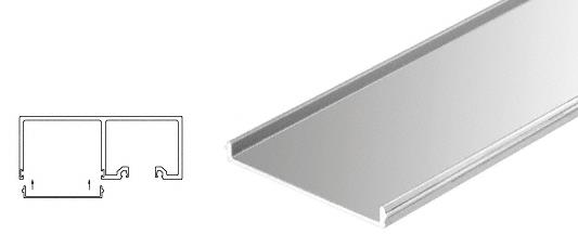 CRL Polished Stainless Snap-In Filler Strip for Sliding Door Pocket - 10 Ft. Long