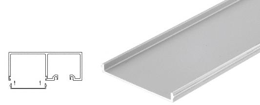 CRL Satin Anodized Snap-In Filler Strip for Sliding Door Pocket - 10 Ft. Long