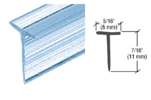 CRL Translucent Shower Door Vinyl "T" Seal and Sweep for 7/16" Maximum Gap - 31 in long