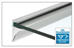 CRL 18" Brite Anodized Aluminum Shelving Extrusion for 1/4" Glass