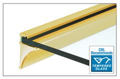 CRL 36" Brite Gold Anodized Aluminum Shelving Extrusion for 1/4" Glass